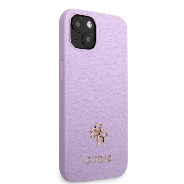 Kryt Guess GUHCP13SPS4MU Apple iPhone 13 mini purple hardcase Saffiano 4G Small Metal Logo