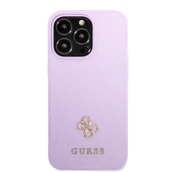Kryt Guess GUHCP13XPS4MU Apple iPhone 13 Pro Max purple hardcase Saffiano 4G Small Metal Logo