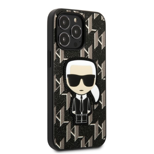Kryt Karl Lagerfeld KLHCP13LPMNIKBK Apple iPhone 13 Pro hardcase black Monogram Ikonik Patch