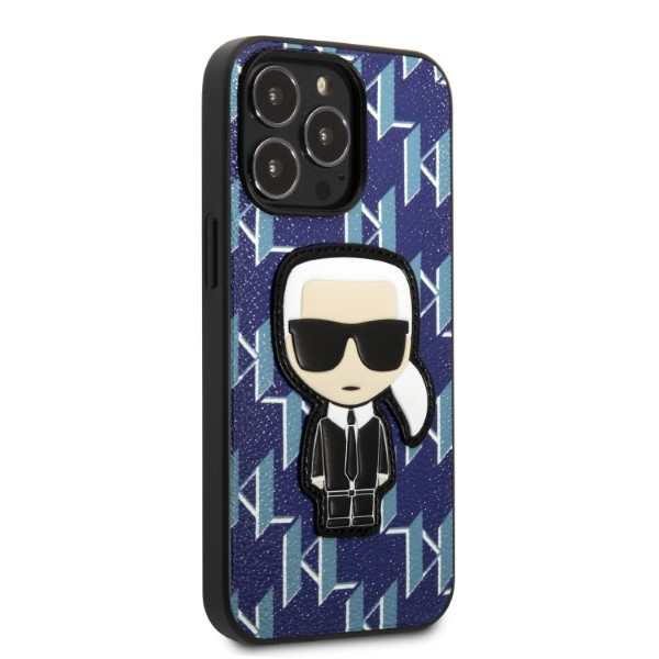Kryt Karl Lagerfeld KLHCP13LPMNIKBL Apple iPhone 13 Pro hardcase blue Monogram Ikonik Patch