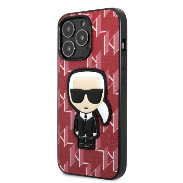 Kryt Karl Lagerfeld KLHCP13LPMNIKPI Apple iPhone 13 Pro hardcase red Monogram Ikonik Patch