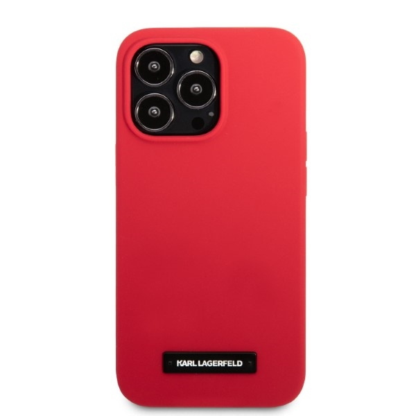 Kryt Karl Lagerfeld KLHCP13LSLMP1R Apple iPhone 13 Pro hardcase red Silicone Plaque