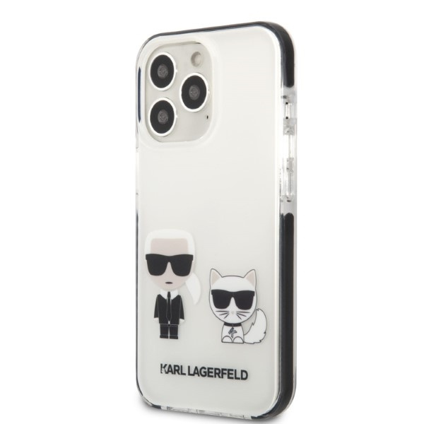 Kryt Karl Lagerfeld KLHCP13LTPEKCW Apple iPhone 13 Pro hardcase white Karl&Choupette