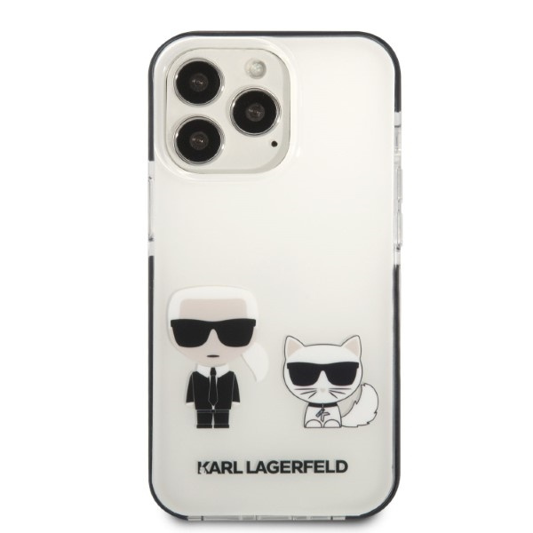 Kryt Karl Lagerfeld KLHCP13LTPEKCW Apple iPhone 13 Pro hardcase white Karl&Choupette