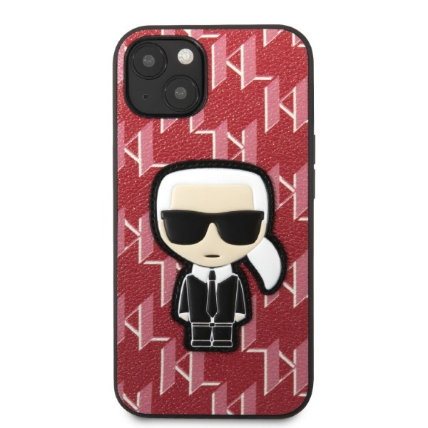 Kryt Karl Lagerfeld KLHCP13MPMNIKPI Apple iPhone 13 hardcase red Monogram Ikonik Patch