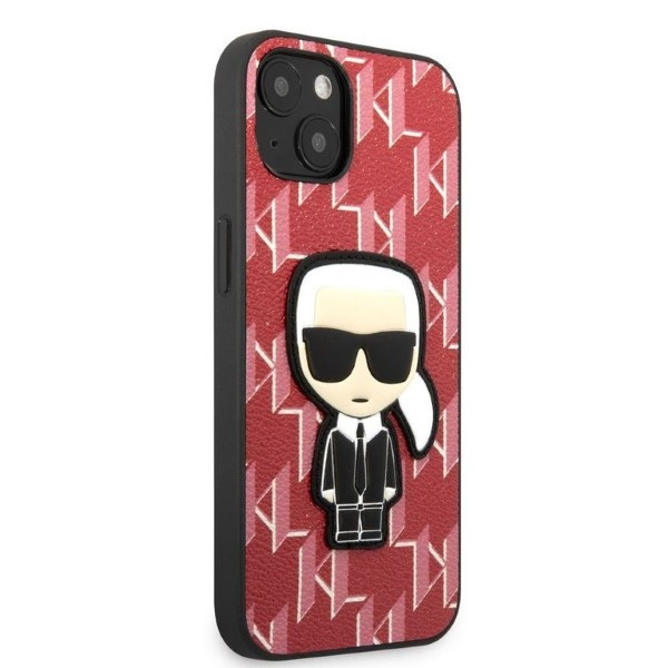 Kryt Karl Lagerfeld KLHCP13MPMNIKPI Apple iPhone 13 hardcase red Monogram Ikonik Patch