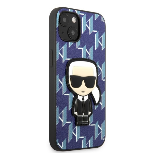 Kryt Karl Lagerfeld KLHCP13SPMNIKBL Apple iPhone 13 mini hardcase blue Monogram Ikonik Patch