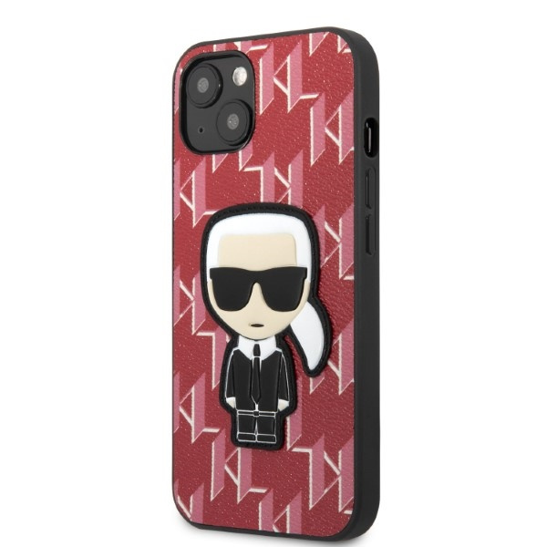 Kryt Karl Lagerfeld KLHCP13SPMNIKPI Apple iPhone 13 mini hardcase red Monogram Ikonik Patch