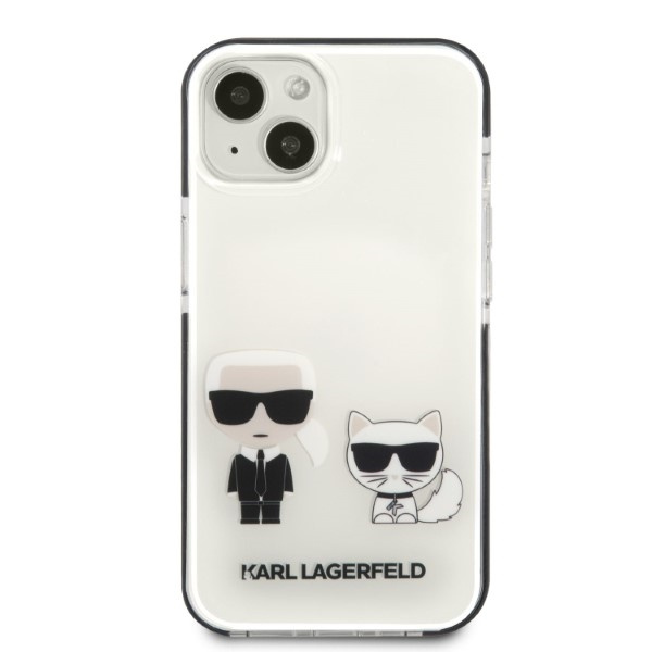 Kryt Karl Lagerfeld KLHCP13STPEKCW Apple iPhone 13 mini hardcase white Karl&Choupette