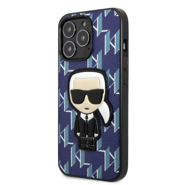 Kryt Karl Lagerfeld KLHCP13XPMNIKBL Apple iPhone 13 Pro Max hardcase blue Monogram Ikonik Patch