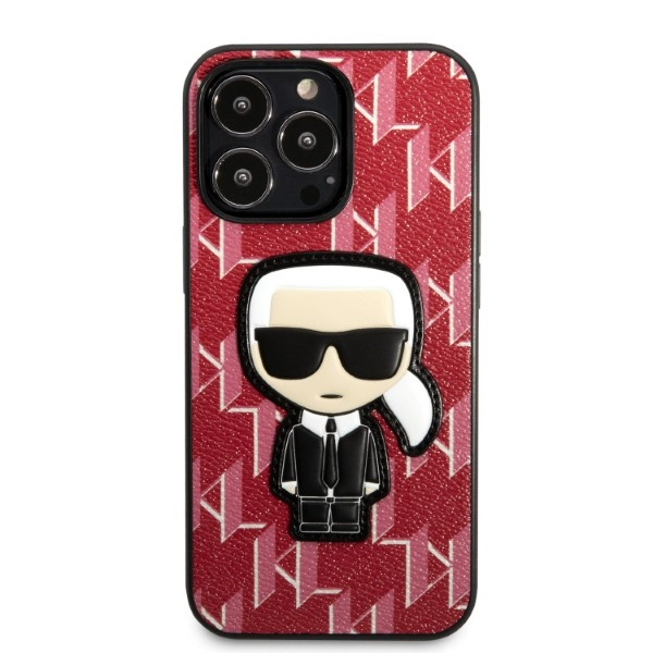 Kryt Karl Lagerfeld KLHCP13XPMNIKPI Apple iPhone 13 Pro Max hardcase red Monogram Ikonik Patch