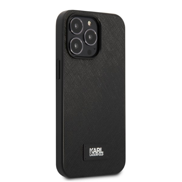 Kryt Karl Lagerfeld KLHCP13XSFMP2K Apple iPhone 13 Pro Max hardcase black Saffiano Plaque