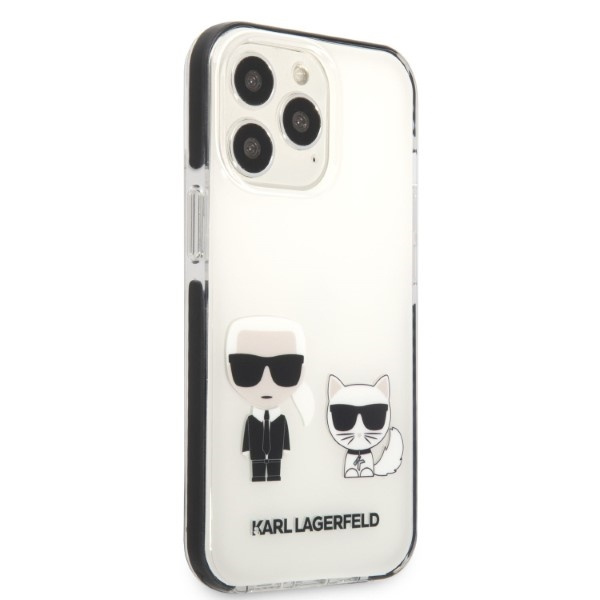 Kryt Karl Lagerfeld KLHCP13XTPEKCW Apple iPhone 13 Pro Max hardcase white Karl&Choupette