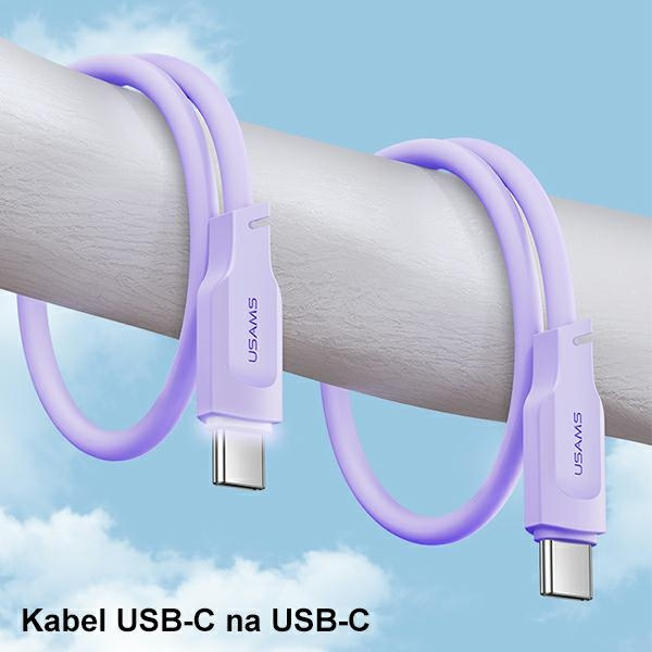 USAMS Lithe Series Cable USB-C PD Fast Charging 1,2m 100W purple (US-SJ567)