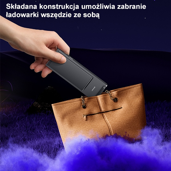 Bezdrátová nabíječka USAMS Wireless Charger with lamp 3w1 15W black CD181WXC01 (US-CD181)