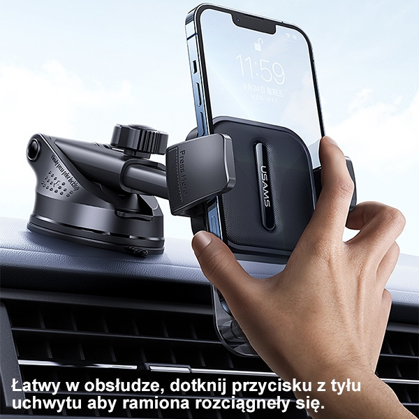 Držák do auta USAMS black (US-ZJ072)