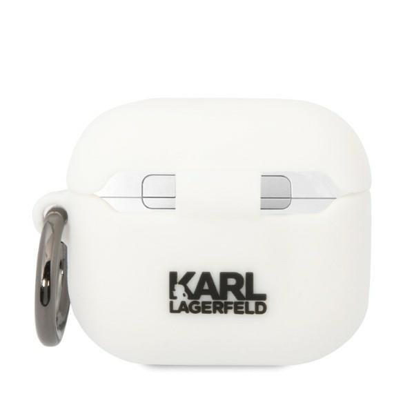 Kryt Karl Lagerfeld KLA3RUNCHH Apple AirPods 3 cover white Silicone Choupette Head 3D