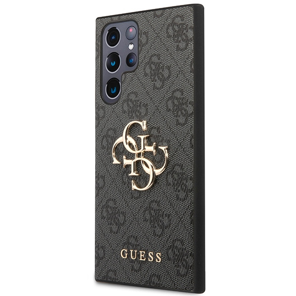 Kryt Guess GUHCS23L4GMGGR Samsung Galaxy S23 Ultra grey hardcase 4G Big Metal Logo