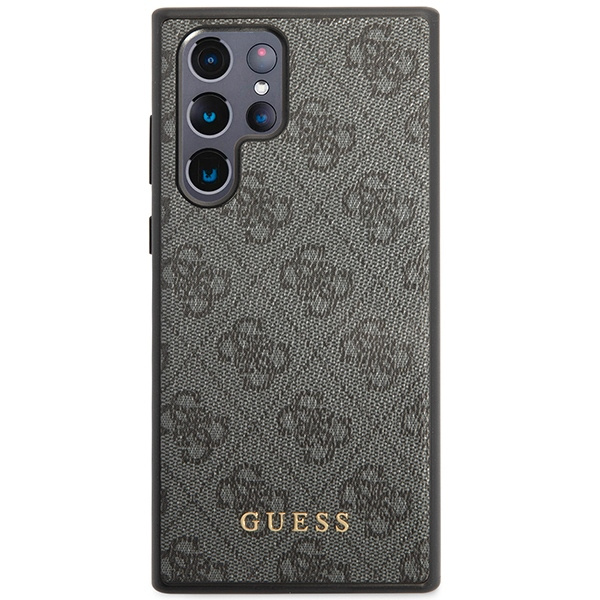 Kryt Guess GUHCS23LG4GFGR Samsung Galaxy S23 Ultra grey hardcase 4G Metal Gold Logo