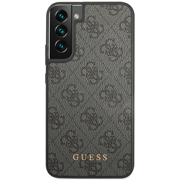 Kryt Guess GUHCS23SG4GFGR Samsung Galaxy S23 grey hardcase 4G Metal Gold Logo