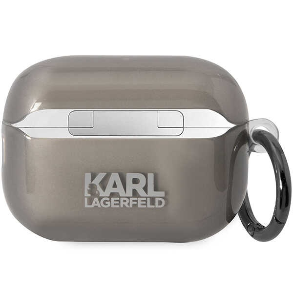 Kryt Karl Lagerfeld KKLAP2HNIKTCK Apple AirPods Pro 2 black Ikonik Karl Lagerfeld