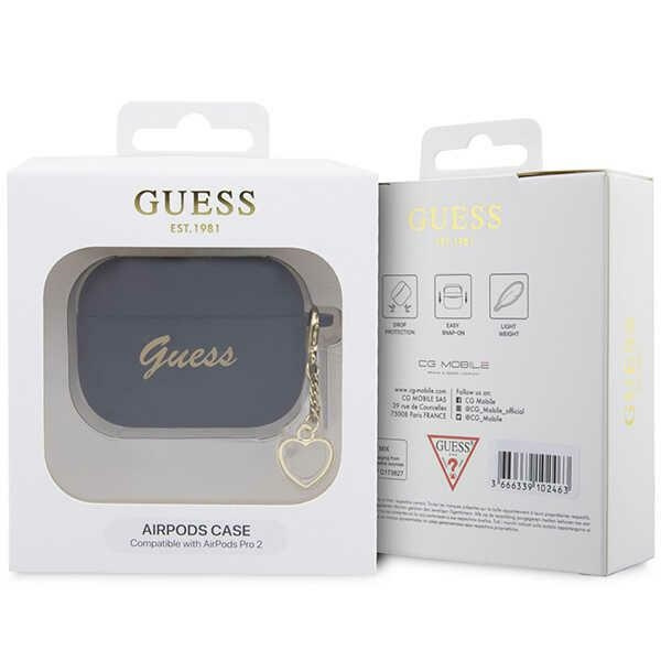 Kryt Guess GUAP2LSCHSK Apple AirPods Pro 2 barva černá Silicone Charm Heart Collection