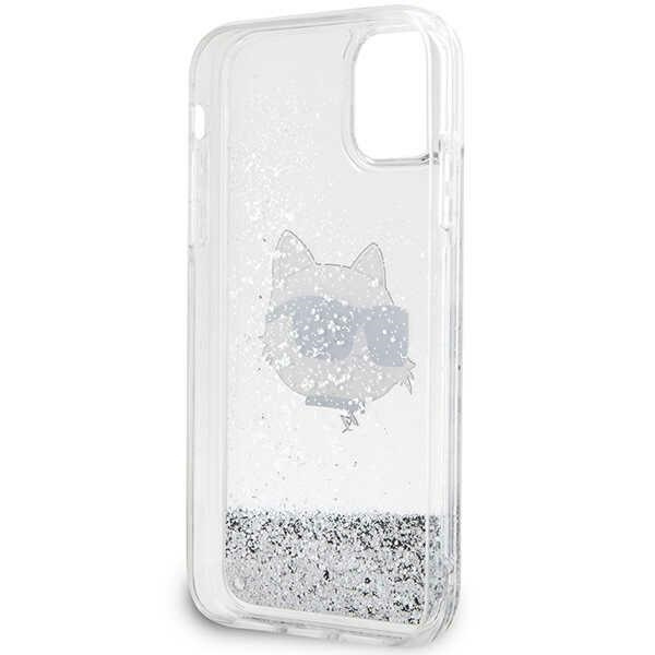 Kryt Karl Lagerfeld KLHCN61LNCHCS Apple iPhone 11/XR silver hardcase Glitter Choupette Head