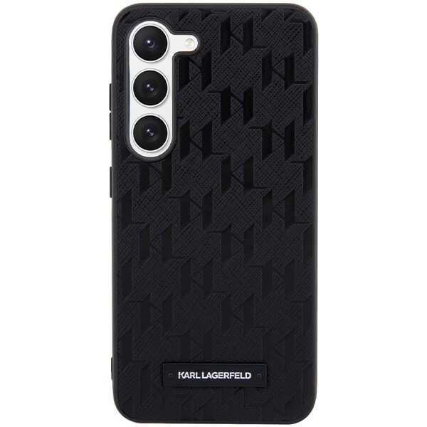 Kryt Karl Lagerfeld KLHCS23SSAKLHPK Samsung Galaxy S23 hardcase black Saffiano Mono Metal Logo