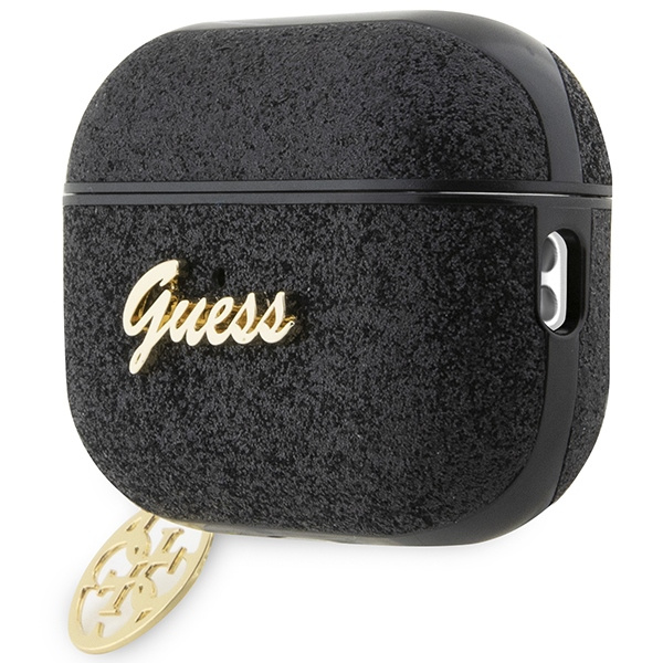 Kryt Guess GUAP2GLGSHK Apple AirPods Pro 2 black Glitter Flake 4G Charm