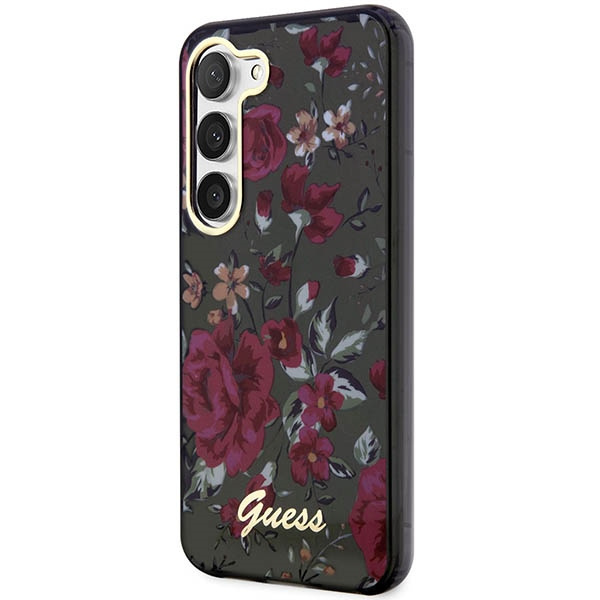 Kryt Guess GUHCS23MHCFWSA Samsung Galaxy S23+ Plus khaki hardcase Flower Collection