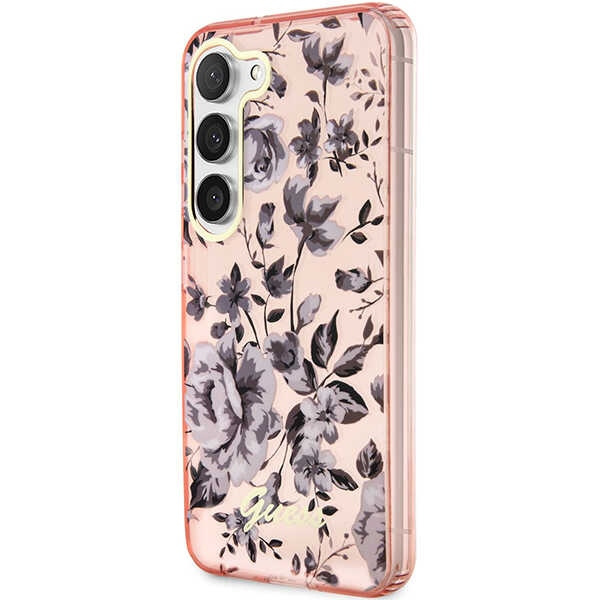 Kryt Guess GUHCS23MHCFWSP Samsung Galaxy S23+ Plus pink hardcase Flower Collection