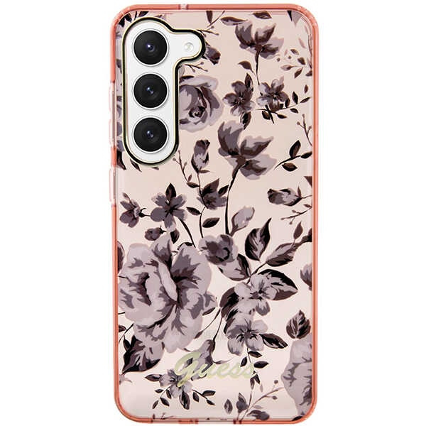 Kryt Guess GUHCS23MHCFWSP Samsung Galaxy S23+ Plus pink hardcase Flower Collection
