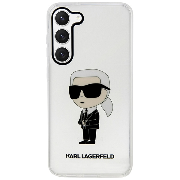 Kryt Karl Lagerfeld KLHCS23MHNIKTCT Samsung Galaxy S23+ Plus transparent hardcase Ikonik Karl Lagerfeld