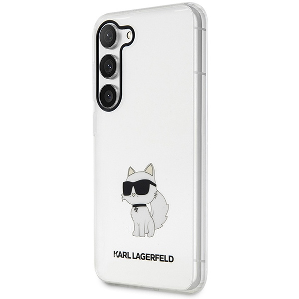 Kryt Karl Lagerfeld KLHCS23SHNCHTCT Samsung Galaxy S23 transparent hardcase Ikonik Choupette