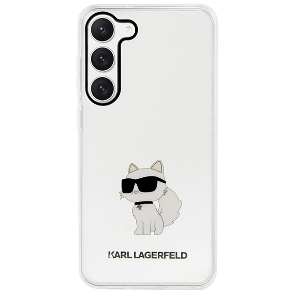 Kryt Karl Lagerfeld KLHCS23SHNCHTCT Samsung Galaxy S23 transparent hardcase Ikonik Choupette