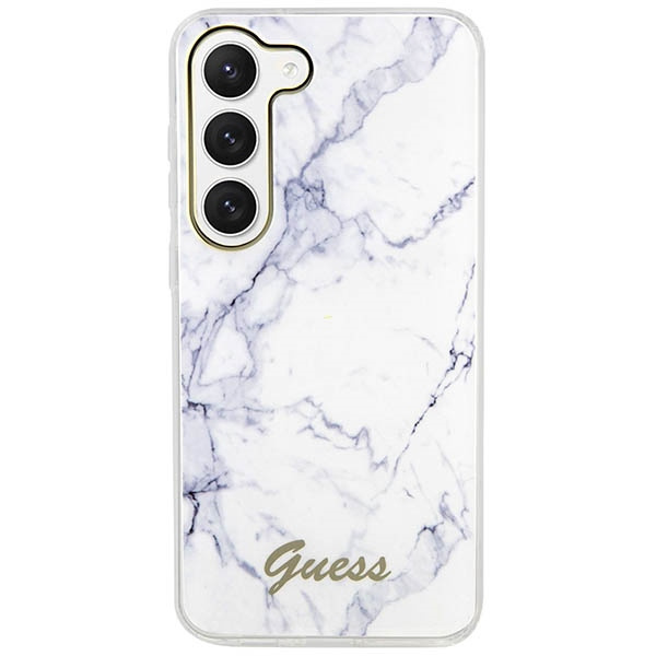 Kryt Guess GUHCS23SPCUMAH Samsung Galaxy S23 white hardcase Marble