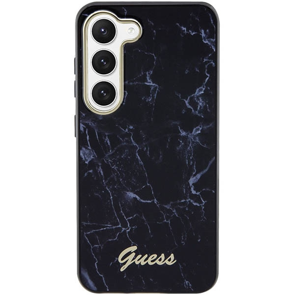 Kryt Guess GUHCS23SPCUMAK Samsung Galaxy S23 black hardcase Marble