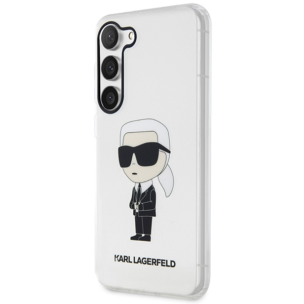 Kryt Karl Lagerfeld KLHCS23SHNIKTCT Samsung Galaxy S23 transparent hardcase Ikonik Karl Lagerfeld