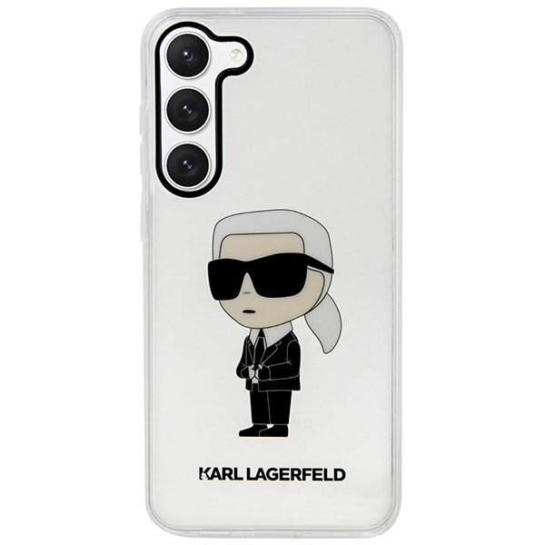 Kryt Karl Lagerfeld KLHCS23SHNIKTCT Samsung Galaxy S23 transparent hardcase Ikonik Karl Lagerfeld