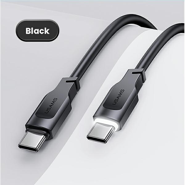 USAMS USB-C - USB-C Cable PD  1,2m 100W Lithe Series black SJ567USB01(US-SJ567)