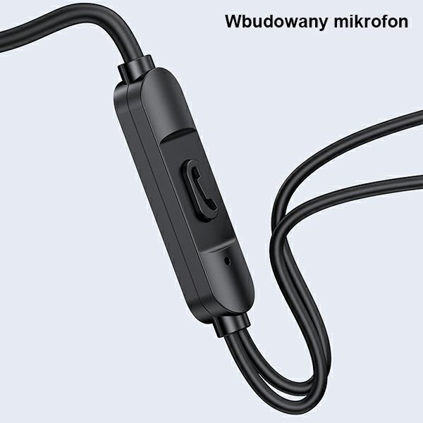 Sluchátka USAMS Wired  EP-47 3.5mm black 1.2m HSEP4701 (US-SJ594)