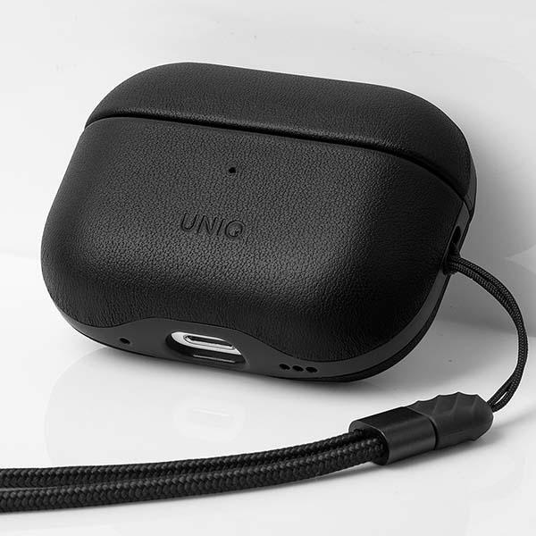 Kryt UNIQ Terra Apple AirPods Pro 2 Genuine Leather dallas black