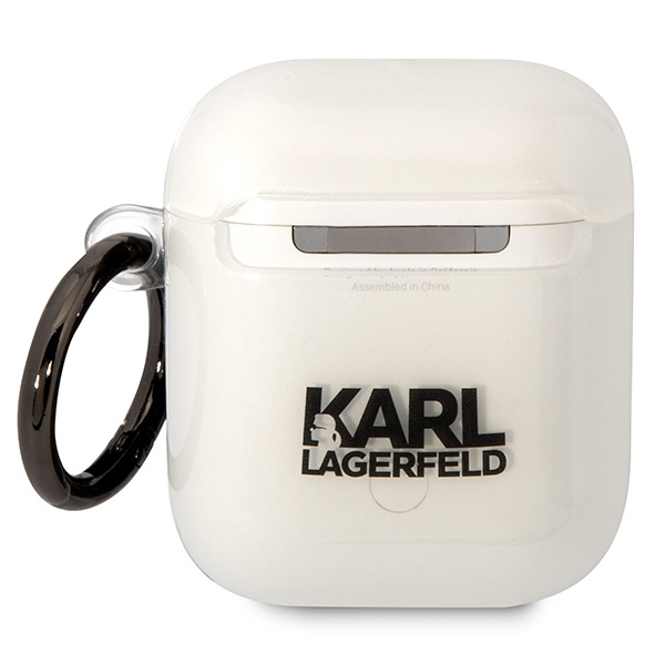 Kryt Karl Lagerfeld KLA2HNIKTCT Apple AirPods 2/1 transparent Karl`s Head