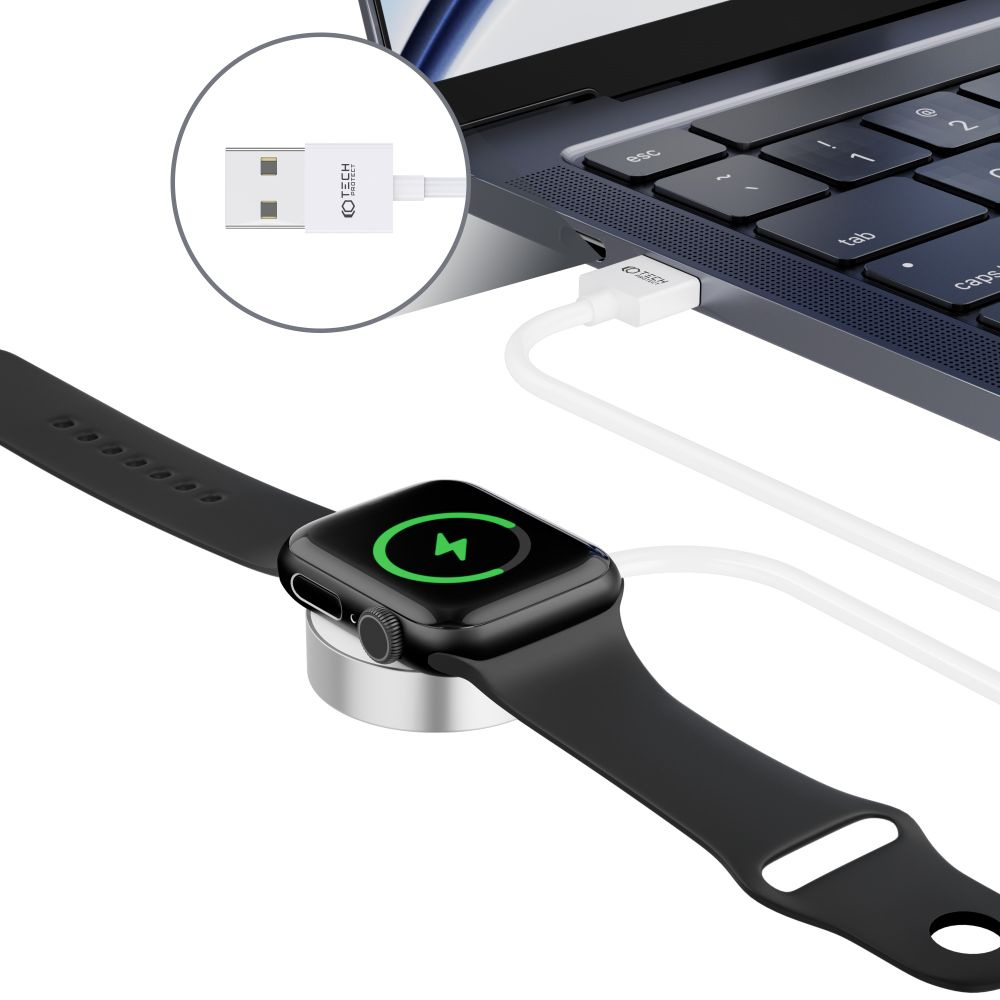Bezdrátová nabíječka Tech-Protect Ultraboost Magnetic Charging Apple Watch 120cm White