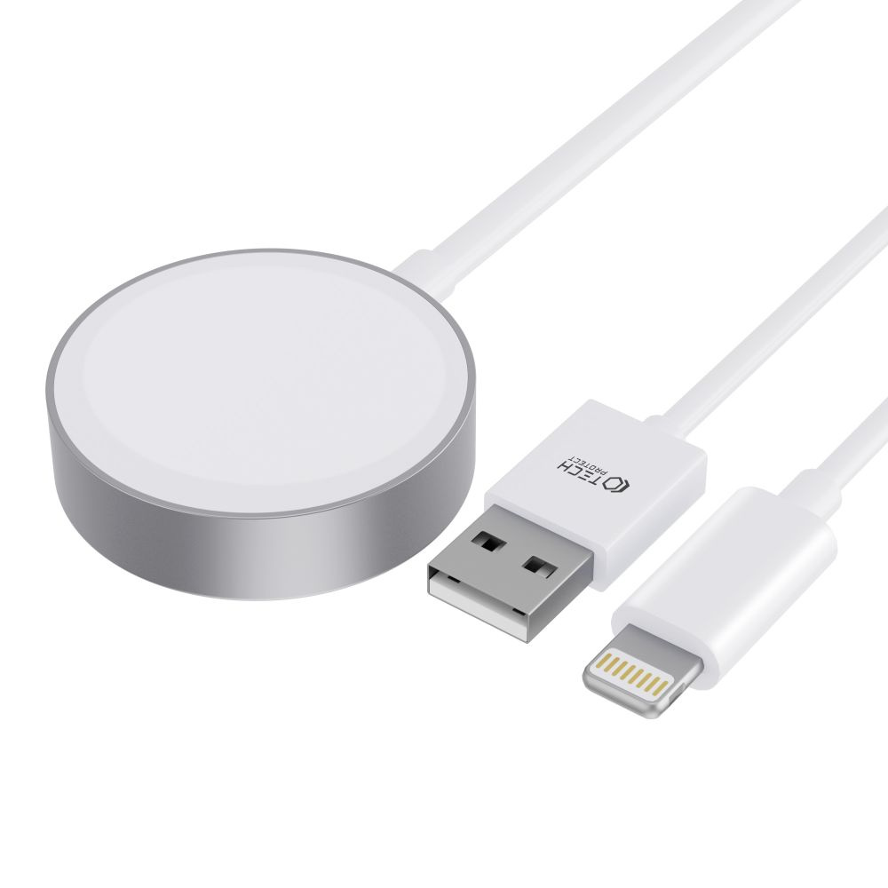 Bezdrátová nabíječka Tech-Protect Ultraboost 2in1 Magnetic Charging Apple Watch & Lightning 150cm White
