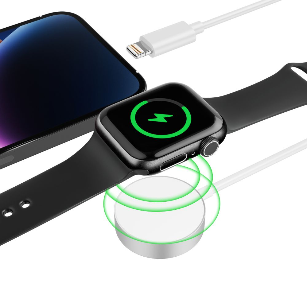 Bezdrátová nabíječka Tech-Protect Ultraboost 2in1 Magnetic Charging Apple Watch & Lightning 150cm White