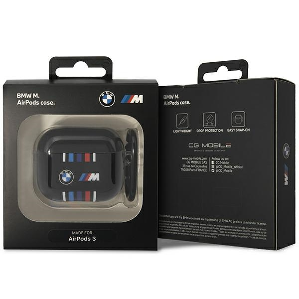 Kryt BMW BMA322SWTK Apple AirPods 3 black Multiple Colored Lines
