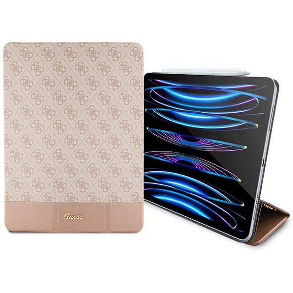 Kryt Guess GUFCP12PS4SGP Apple iPad Pro 12.9 2020/2021/2022 (4, 5, 6 gen) pink 4G Stripe Allover