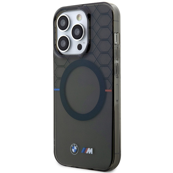 Kryt BMW BMHMP14LHGPK Apple iPhone 14 Pro grey Pattern MagSafe