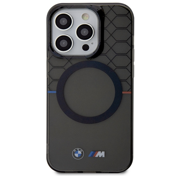 Kryt BMW BMHMP14LHGPK Apple iPhone 14 Pro grey Pattern MagSafe